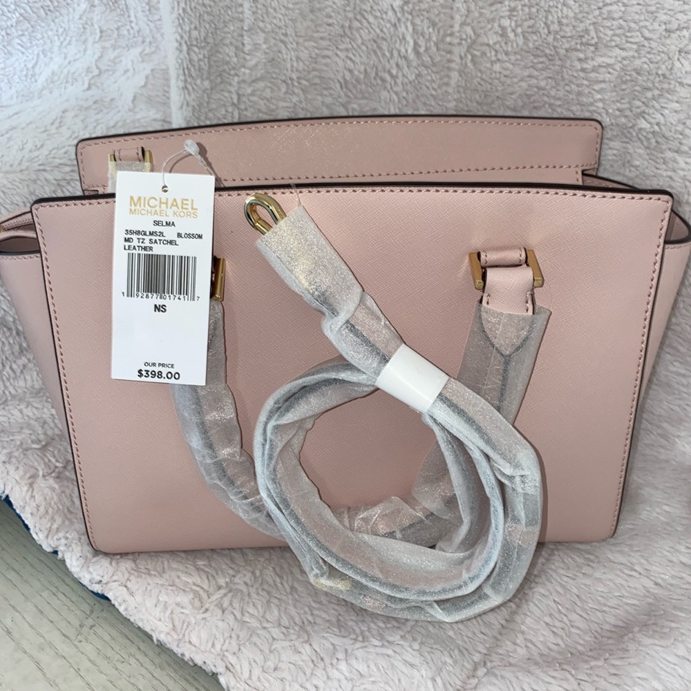Michael kors MD TZ blossom leather satchel NWT